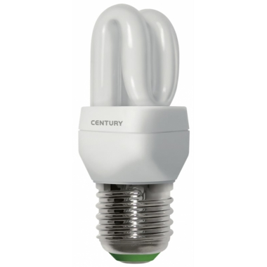LAMPADA CFL MICRO 2 TUBI 3W E27 6400K 160 Lm IP20 - CENTURY A13M-032764 product photo Photo 01 3XL