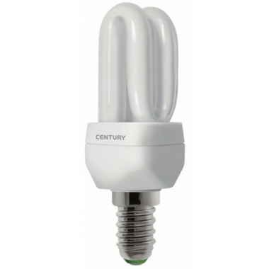 LAMPADA CFL MICRO 2 TUBI 5W E14 6400K 275 Lm IP20 - CENTURY A13M-051464 product photo Photo 01 3XL