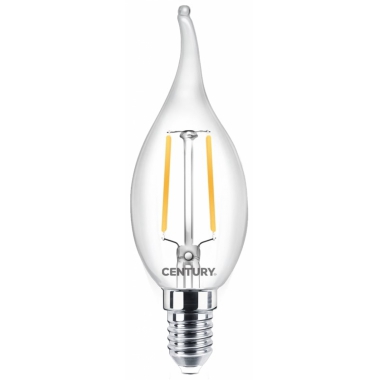 FILAMENTO LED INCANTO COLPO VENTO CHIARA 2W E14 2700K 250 Lm IP20 - CENTURY INM1C-021427 product photo Photo 01 3XL