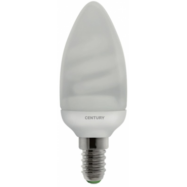 LAMPADA CFL OLIVA CANDELA 7W E14 2700K 285 Lm IP20 - CENTURY M1M-071427 product photo Photo 01 3XL