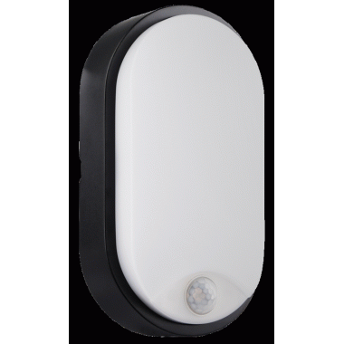 PLAFONIERA LED OASI OVALE NERA SENSOR 14W 4000K 1600 Lm IP54 - CENTURY OSONS-1411940 product photo Photo 01 3XL