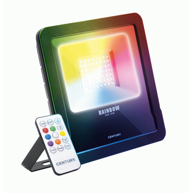 PROIETTORE LED RAINBOW NERO 50W RGB DIMMERABILE IP65 - CENTURY RBW-509510 product photo Photo 01 3XL