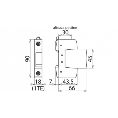 SCARICATORE DI SOVRATENSIONE UNIPOLARE - DEHN 900655 product photo Photo 02 3XL