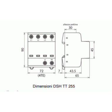 SCARICATORE COMBINATO PER RETI TT E TN-S DSH TT 255 - DEHN 941310 product photo Photo 03 3XL