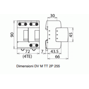 SCARICATORE COMBINATO MODULARE DV M TT 2P 255 - DEHN 951110 product photo Photo 03 3XL