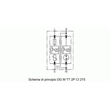 LIMITATORE DI SOVRATENSIONE MODULARE DEHNGUARD DG M TT 2P CI 275 - DEHN 952171 product photo Photo 03 3XL