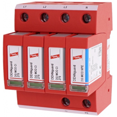 LIMITATORE DI SOVRATENSIONE MODULARE DEHNGUARD DG M TT CI 275 - DEHN 952322 product photo Photo 01 3XL