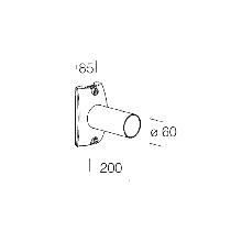 BRACCIO 327 L=200MM ARG.SAB. - DISANO ILLUMINAZIONE ACC327AR product photo