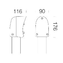 ATTACCO PALO GARDEN 452 NERO - DISANO ILLUMINAZIONE ACC452NE product photo