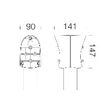 ATTACCO PALO DOPPIO GARDEN 453 NERO - DISANO ILLUMINAZIONE ACC453NE product photo