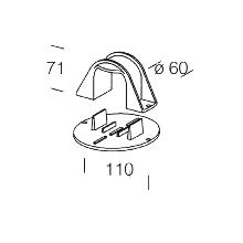 SUPPORTO A PALO 120 NERO - DISANO ILLUMINAZIONE ACC120 product photo