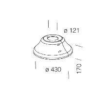 COPERTURA BASE PALO 222 120 ARG.SAB. - DISANO ILLUMINAZIONE ACC222/120AR product photo