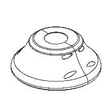 COPERTURA BASE PALO 222  102 GREY9007 - DISANO ILLUMINAZIONE ACC222/102AR product photo