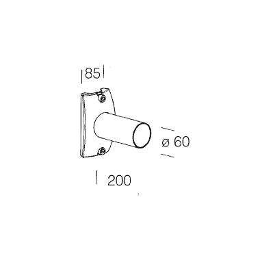 BRACCIO 327 L=200MM ARG.SAB. - DISANO ILLUMINAZIONE ACC327AR product photo Photo 01 3XL