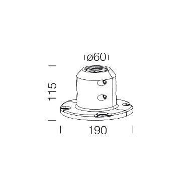 BASE PER ACC.5 50 NERO - DISANO ILLUMINAZIONE ACC50 product photo Photo 01 3XL