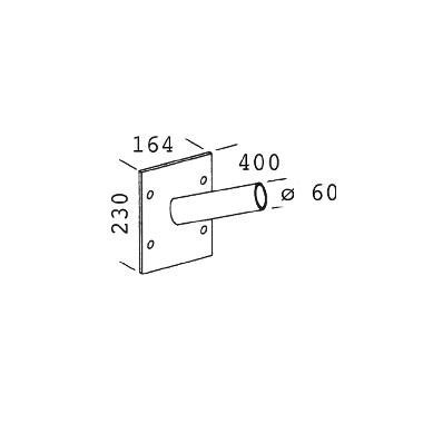 SEMPIONE ATTACCO PARETE ACCIAIO GRIGIO - DISANO ILLUMINAZIONE ACC48 - DISANO ILLUMINAZIONE ACC48 product photo Photo 01 3XL