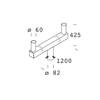 SEMPIONE ATTACCO DOPPIO PALO ACCIAIO - DISANO ILLUMINAZIONE ACC74 - DISANO ILLUMINAZIONE ACC74 product photo Photo 01 3XL