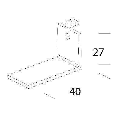 DIS 99802700 - Staffa 899 Zincato - DISANO ILLUMINAZIONE ACC899 product photo Photo 01 3XL
