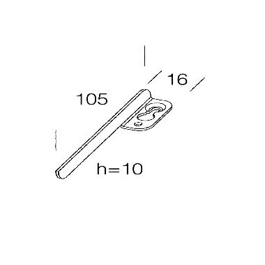 DIS 99805900 - Staffa regolabile 326 Zincato - DISANO ILLUMINAZIONE ACC326 product photo Photo 01 3XL