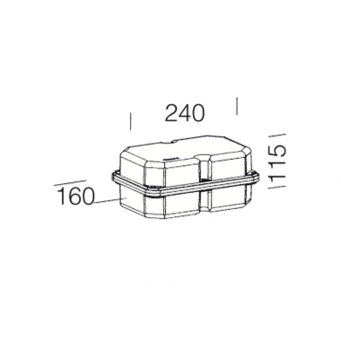 997663 CASSETTA CABLATA MICROFLOOR 179 ALIMENTORE STAGNO IP67 24VDC - DISANO ILLUMINAZIONE ACC179LEDNERO product photo Photo 01 3XL