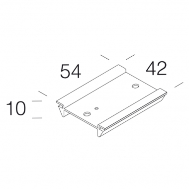 132906 SUPPORTO 6030 PER SEZIONATORE PER BINARIO TRACK 6000 E TECHNO SYSTEM 6001 - DISANO ILLUMINAZIONE ACC6030 product photo Photo 01 3XL