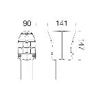 ATTACCO PALO DOPPIO GARDEN 453 NERO - DISANO ILLUMINAZIONE ACC453NE product photo