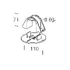 SUPPORTO A PALO 120 NERO - DISANO ILLUMINAZIONE ACC120 product photo