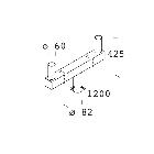 SEMPIONE ATTACCO DOPPIO PALO ACCIAIO - DISANO ILLUMINAZIONE ACC74 - DISANO ILLUMINAZIONE ACC74 product photo