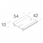 132906 SUPPORTO 6030 PER SEZIONATORE PER BINARIO TRACK 6000 E TECHNO SYSTEM 6001 - DISANO ILLUMINAZIONE ACC6030 product photo