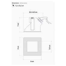 FARETTO EDY 45? CROMATO    12V - EGOLUCE 6301/31 product photo