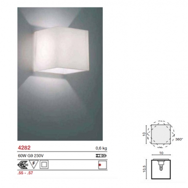 LAMP. PAR. ALEA G9 VETRO LATT. - EGOLUCE 4282/57 product photo Photo 01 3XL