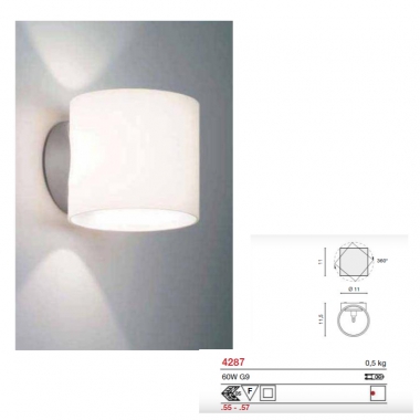 LAMP. PAR. FOKUS G9 VETRO CR. - EGOLUCE 4287/55 product photo Photo 01 3XL