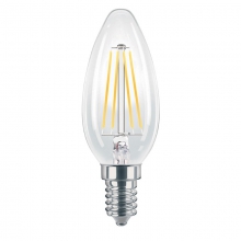 LAMPADA OLIVA LED 6W E14 670LM 2700K TRASP - ELERGY OLILEDTR6W6702,7 product photo
