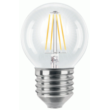 LAMPADA SFERA LED TRASPARENTE 7W E27 806 LUMEN 3000K - ELERGY SFERALEDTR7WE27/3K product photo