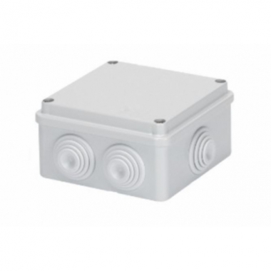 CASSETTA DI DERIVAZIONE PARETE PASSACAVI CON COPERCHIO A  VITE 100X100X50MM IP55 - ELERGY 4004 product photo Photo 01 3XL