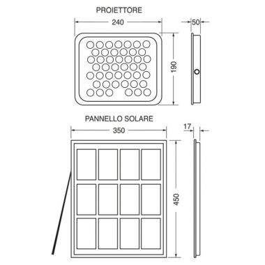 PROIETTORE LED SOLARE E-SUN300 BF - ELCART 184302000 product photo Photo 02 3XL
