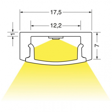 SERIE S7 PROFILO IN ALLUMINIO PER STRISCE LED CON DIFFUSORE BARRA 3 METRI - ELCART 191621500 product photo Photo 02 3XL