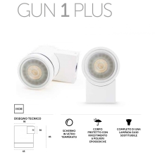 GUN1 LAMP.PARET. 230V 7W 3000K - PLAYLED E1021BC product photo
