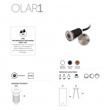 OLAR1 30 24V 1W IP68 INCASSO P - PLAYLED AL130F product photo Photo 01 3XL