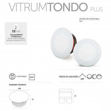 VITRUM TONDO OPALE CART IP67 12V RGB - PLAYLED SPO12LRGB product photo Photo 01 3XL