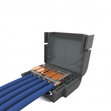 DISPOSITIVO DI CONNESSIONE SHELLBOXFLAT 215 MINIBOX+MORS. 5 LEVE 600V - ETELEC MJBF215 product photo