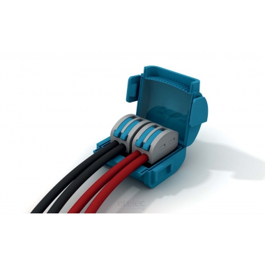 DISPOSITIVO DI CONNESSIONE AD ISOLAMENTO IN GEL IN BLISTER SHELLBOX 222 MINI BOX+2 MORS. 2 LEVE 1 KV - ETELEC MJB222 product photo Photo 02 3XL