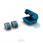 DISPOSITIVO DI CONNESSIONE AD ISOLAMENTO IN GEL IN BLISTER SHELLBOX 222 MINI BOX+2 MORS. 2 LEVE 1 KV - ETELEC MJB222 product photo