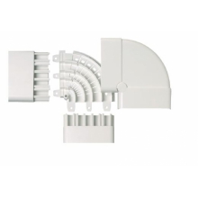 ANGOLO PIANO VARIABILE PER CANALA EC20001 70X20 PLASTICA BIANCO - ELETTROCANALI EC20005 product photo