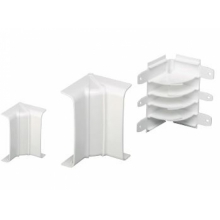 ANGOLO INTERNO VARIABILE BIANCO PER CANALE A BATTISCOPA EC20201 - ELETTROCANALI EC20203 product photo