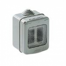 CONTENITORE PARETE IP55 2 POSTI PER SERIE GEWISS SISTEM O BTICINO MAGIC - ELETTROCANALI EC310A2 product photo