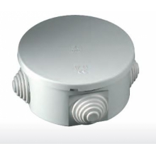 SCATOLA DERIVAZIONE DA PARETE TONDA IP44 DIAMETRO 80X40 - ELETTROCANALI EC400C2 product photo