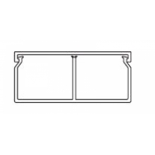 MINICANALE COPERCHIO FRONTALE 40X17 BIANCO 2 SCOMPARTI BARRA 2 METRI - ELETTROCANALI ECMC4017B product photo