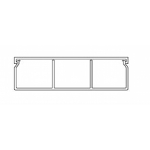 MINICANALE COPERCHIO FRONTALE 60X17 BIANCO 3 SCOMPARTI BARRA 2 METRI - ELETTROCANALI ECMC6017B product photo