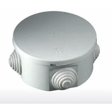 SCATOLA DERIVAZIONE DA PARETE IP44 TONDA DIAMETRO 65X35 - ELETTROCANALI EC400C1 product photo Photo 01 3XL